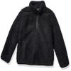 Amazon Essentials Girls' Sherpa Fleece Quarter-Zip Jackets, Black, Small