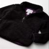 Amazon Essentials Girls' Sherpa Fleece Quarter-Zip Jackets, Black, Small view 3