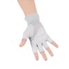 JISEN Men Sunscreen Fingerless Cotton Gloves UV Protection Driving Polyester Mittens A-Gray1 view 2