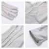 JISEN Men Sunscreen Fingerless Cotton Gloves UV Protection Driving Polyester Mittens A-Gray1 view 4