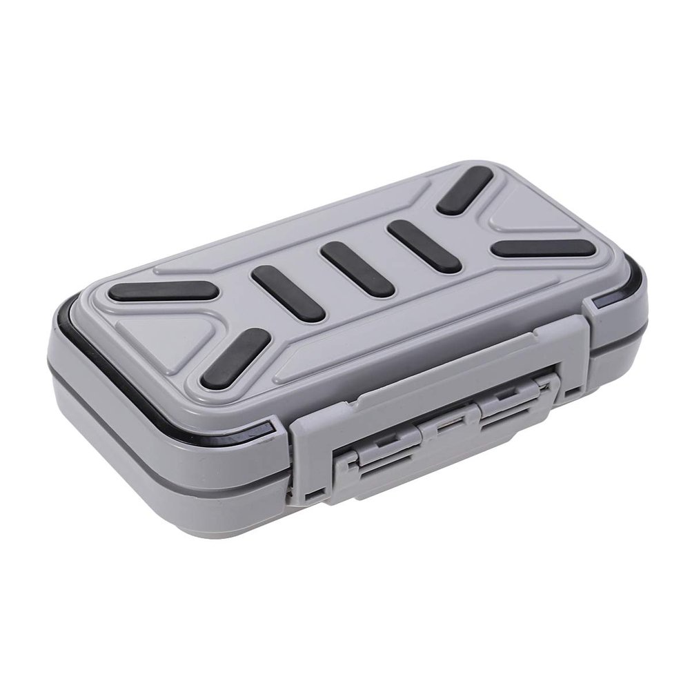 BESPORTBLE Waterproof Fishing Hooks Lures Baits Storage Box Case Fish Tackle Accessories - Grey