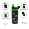 Minecraft Atlantic All Mob Heads Drinks Bottle | Eco Freindly BPA-free Plastic School Water Bottle with Removable straw, spills Proof | fan | Officially Merch 450ML view 3