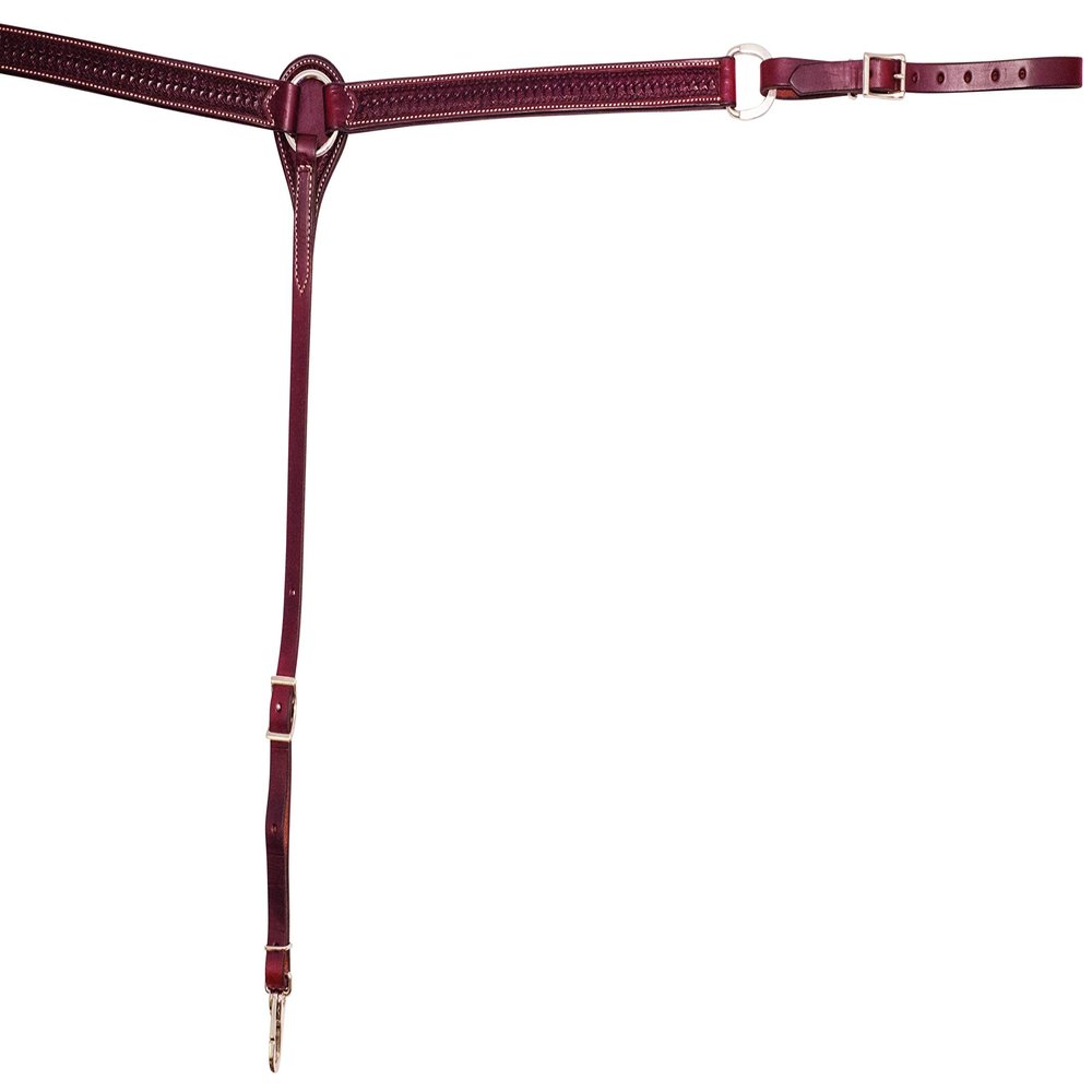Cowboy Tack 1 1/4in Spider Breast Collar Rosewood