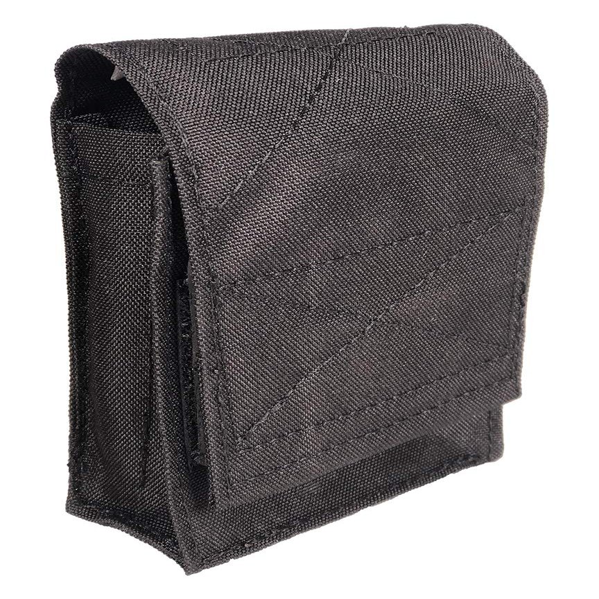 BLUE STONE SAFETY Nylon Double Handcuff Molle Pouch - Handcuff Case Holds 2 Sets of Cuffs - Tactical Pouch for Police and Security Load Bearing Vests and External Vest Carriers - (Black)