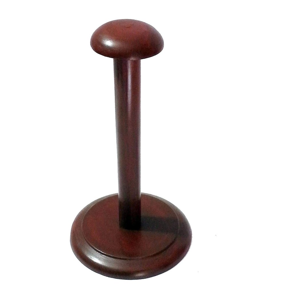 GLOBALEXPORTSHUB Wooden Helmet Stand Display Stand for Medieval Helme Foldable Red Stand Armor vg