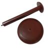 GLOBALEXPORTSHUB Wooden Helmet Stand Display Stand for Medieval Helme Foldable Red Stand Armor vg view 2