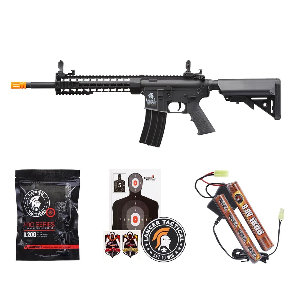 Lancer Tactical Gen 2 10" KeyMod Airsoft AEG w/Crane Stock-Low FPS