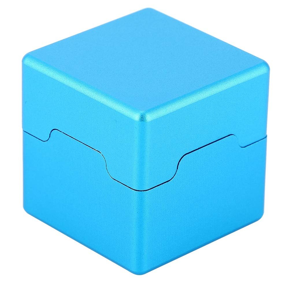 Alomejor Mini Cue Tip Chalk Holder Billiard Cue Chalk Holder Magnetic Chalk Holder Chalks Carrier Case(Blue)