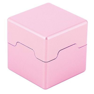 Alomejor Mini Cue Tip Chalk Holder Billiard Cue Chalk Holder Magnetic Chalk Holder Chalks Carrier Case(Rose Gold)