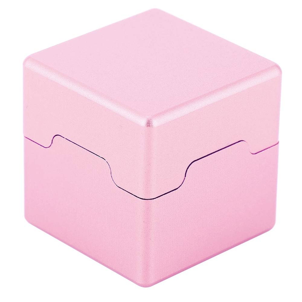 Alomejor Mini Cue Tip Chalk Holder Billiard Cue Chalk Holder Magnetic Chalk Holder Chalks Carrier Case(Rose Gold)