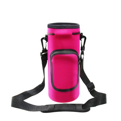 Orchidtent 40oz Neoprene Water Bottle Carrier Bag Pouch Cover, Insulated Water Bottle Holder Adjustable Padded Shoulder Strap - Great for Stainless Steel, Glass, or Plastic Bottles by Hydro Flask