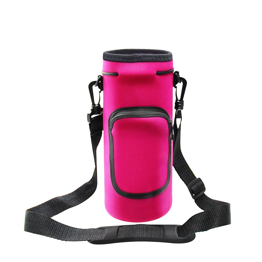 Orchidtent 40oz Neoprene Water Bottle Carrier Bag Pouch Cover, Insulated Water Bottle Holder Adjustable Padded Shoulder Strap - Great for Stainless Steel, Glass, or Plastic Bottles by Hydro Flask