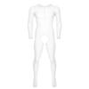 ACSUSS Men's Nylon Pantyhose Footed Sheer See Through Tights Full Body Stockings Crotchless White One Size