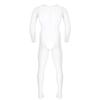 ACSUSS Men's Nylon Pantyhose Footed Sheer See Through Tights Full Body Stockings Crotchless White One Size view 2