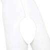 ACSUSS Men's Nylon Pantyhose Footed Sheer See Through Tights Full Body Stockings Crotchless White One Size view 4