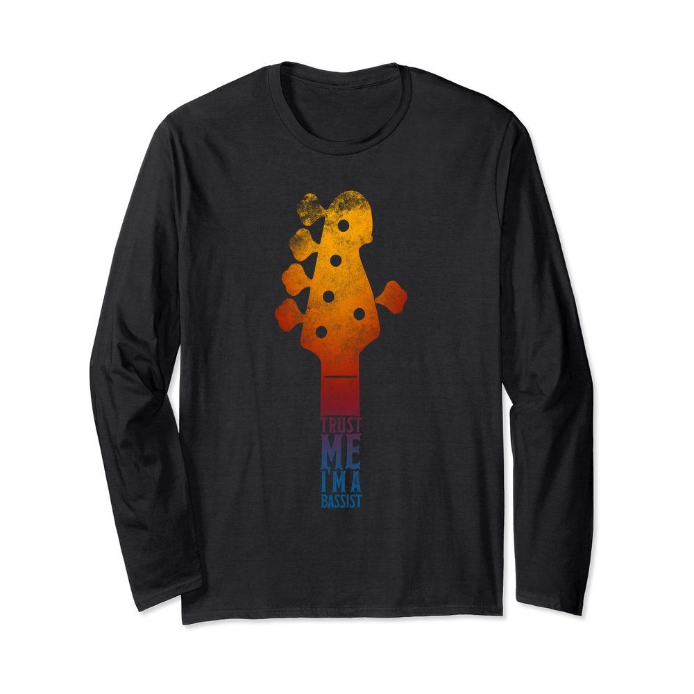 Electric Bass Guitar Player Long Sleeve Musicians