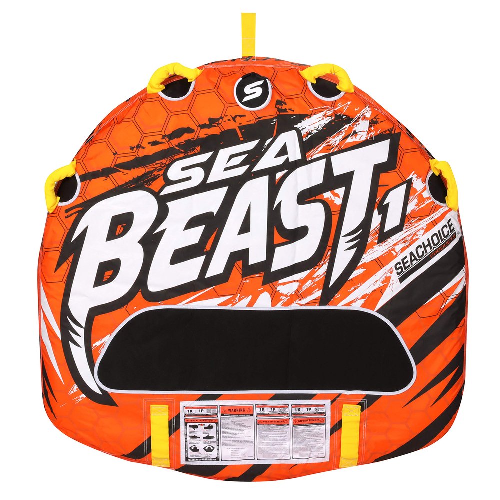 Seachoice Sea Beast 1 Deck Tube, Reinforced Towing System, Foam Handles w/ Knuckle Guards, 50 In. X 48 In.