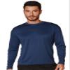 INGEAR Men's Long Sleeve Running Shirt, Quick Dry, Lightweight Rash Guard, Fishing Shirt, Sun Protection UPF 50+ Sizes S-3X (Navy Blue, Medium) view 1