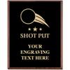 Shot Put Plaques, Custom Engraved Track and Field Events Trophy Plaque Award, Great Customizable Shot Put Awards Prime view 1