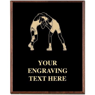 Wrestling Plaques, Custom Engraved Wrestling Team Trophy Plaque Award, Great Customizable Wrestler Awards Prime
