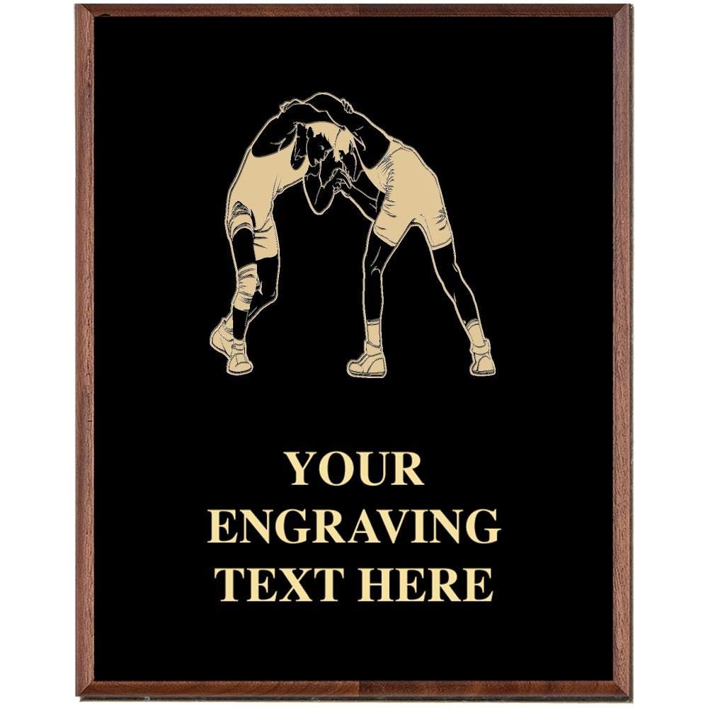 Wrestling Plaques, Custom Engraved Wrestling Team Trophy Plaque Award, Great Customizable Wrestler Awards Prime