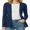 Design by Olivia Women's Lightweight Soft Knit Open Front Cardigan Sweater Long Sleeve for Casual Layering Navy 1XL view 1