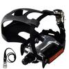 YBEKI Pro-Grade Spin Bike Pedals with Toe Clips & 4D Adjustable Straps - 9/16" Alloy Spindle for Mountain Road Bikes/Peloton/Schwinn/Sunny Bikes | 500lb Load Capacity + 12-Month Warranty view 1