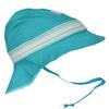 Baby Sun Hat: Neck Flap Sunblock and Chin Straps, Organic Cotton UV 80 (38cm / 0-2 Months, Blue) view 1