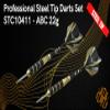 SHOT TAKER CO. EST. 2017 6pc Steel Tip Darts Set - Professional Darts for Dartboard - Includes Barrels + Plastic/Aluminum Shafts + O'Rings + Flights + Sharpener + Wrench (22g-Classic A-10411) view 2
