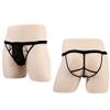 KHUFUZI Men's Sexy Underwear Ice Silky G-Strings Waistband Bikini Thongs Gift For Boyfriend Husband Black view 2
