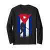 Cuba Baseball Vintage Proud Cuban Flag Long Sleeve T-Shirt view 1