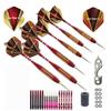 SHOT TAKER CO. EST. 2017 6pc Steel Tip Darts Set - Professional Darts for Dartboard - Includes Barrels + Plastic/Aluminum Shafts + O'Rings + Flights + Sharpener + Wrench (21g-Red B-10412) view 1