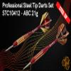 SHOT TAKER CO. EST. 2017 6pc Steel Tip Darts Set - Professional Darts for Dartboard - Includes Barrels + Plastic/Aluminum Shafts + O'Rings + Flights + Sharpener + Wrench (21g-Red B-10412) view 2