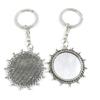 1 Item Metal Keychain Keyring Key Tags Chains Rings Jewelry Bag Charms T3JC7 Round Cabochon Base Blank 30mm
