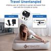 Etekcity Air Mattress Upgraded Twin Size Camping Air Bed Blow Up Bed Inflatable Mattress Raised Airbed with Rechargeable Pump for Guest, Camping, Hiking, Height 9", Storage Bag, Brown view 4