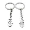 1 Item Metal Keychain Keyring Key Tags Chains Rings Jewelry Bag Charms PM6E7 Christmas Snowman Yeti view 1