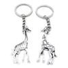 1 Item Metal Keychain Keyring Key Tags Chains Rings Jewelry Bag Charms M5JV5 Giraffe