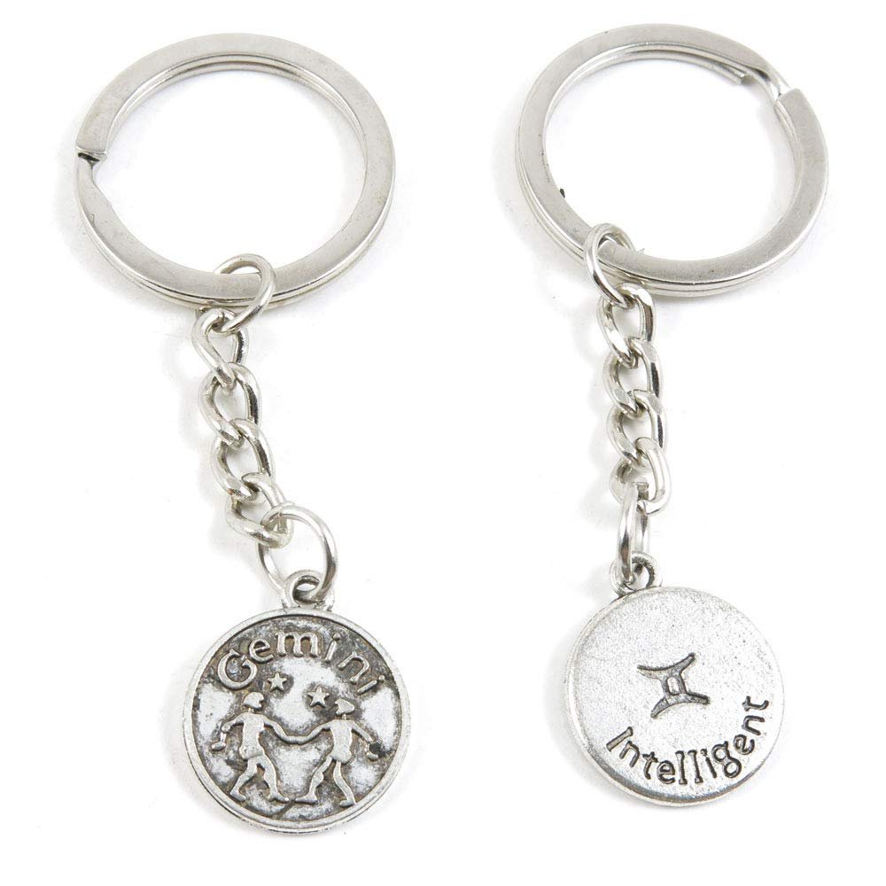 1 Item Metal Keychain Keyring Key Tags Chains Rings Jewelry Bag Charms J5DP1 Gemini Tag