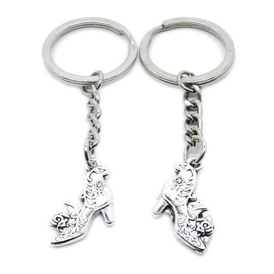 1 Item Metal Keychain Keyring Key Tags Chains Rings Jewelry Bag Charms GF3O0 High Heels Shose