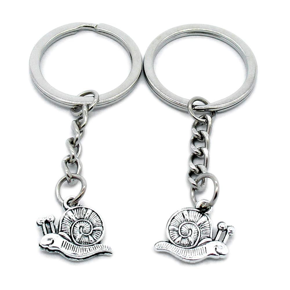 1 Item Metal Keychain Keyring Key Tags Chains Rings Jewelry Bag Charms O8AI9 Snail