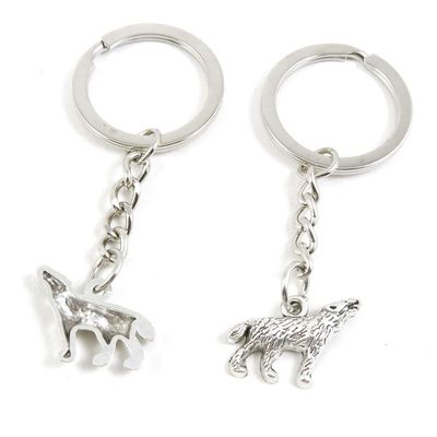 1 Item Metal Keychain Keyring Key Tags Chains Rings Jewelry Bag Charms Q2BV8 Wolfhound Dog