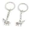 1 Item Metal Keychain Keyring Key Tags Chains Rings Jewelry Bag Charms Q2BV8 Wolfhound Dog view 1