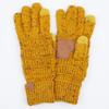 C.C Women Solid Ribbed Glove with Smart Tips (G-33) (Mustard-Confetti) view 2