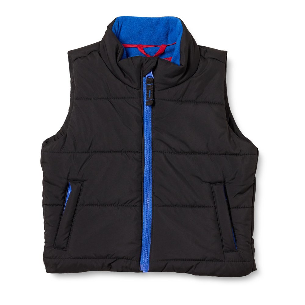 Amazon Essentials Toddler Boys' Heavyweight Outerwear Puffer Vest, Black, 4T