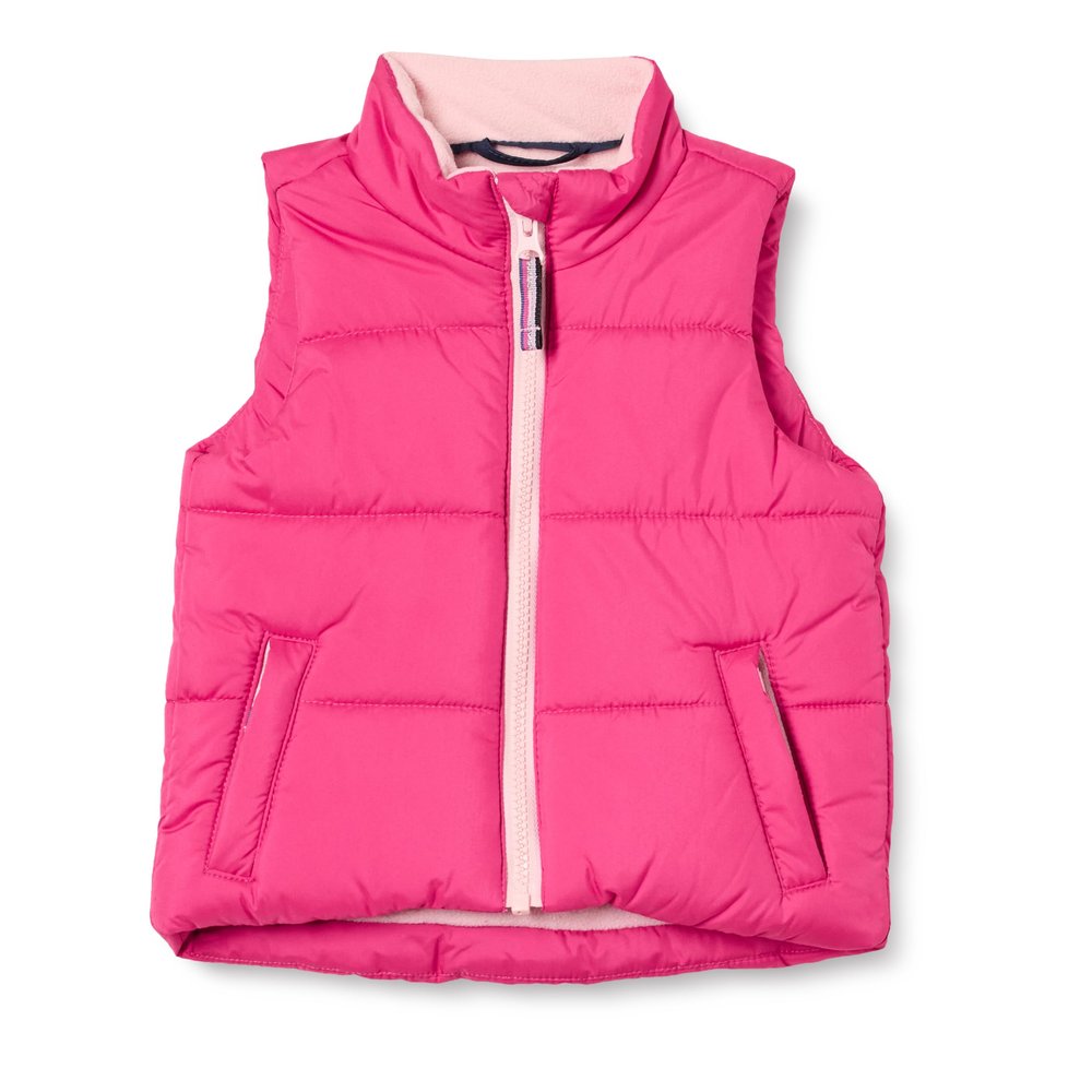 Amazon Essentials Girls' Heavyweight Puffer Vest, Pink, Small