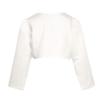 Freebily White Kids Girls Long Sleeves Bolero Jacket Shrug Short Cardigan Sweater Dress Cover Up Ivory 9-10 view 2