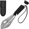iunio Hiking Trowel, Camping, Backpacking, Portable Shovel, Multitool, Ultralight Camp Tool, with Carrying Pouch, for Gardening, Outdoor, Survival (Silver) view 1