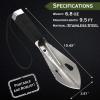 iunio Hiking Trowel, Camping, Backpacking, Portable Shovel, Multitool, Ultralight Camp Tool, with Carrying Pouch, for Gardening, Outdoor, Survival (Silver) view 3