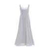 Agoky Girl's Chiffon Pleated Pageant Birthday Party Wedding Flower Girl Dress Junior Bridesmaid Long Gowns Gray 14 view 2