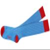 Mysocks Children Knee High Socks Ribbed Blue Red view 3